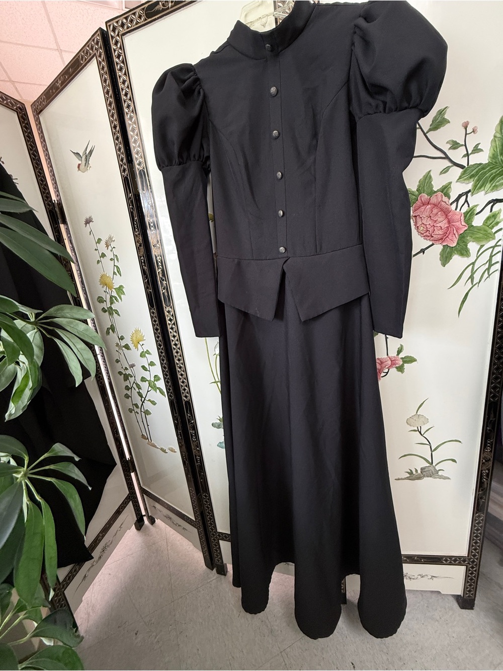 Vintage Wicked Witch Replica Dress - Black Gothic Victorian Two-Piece Set